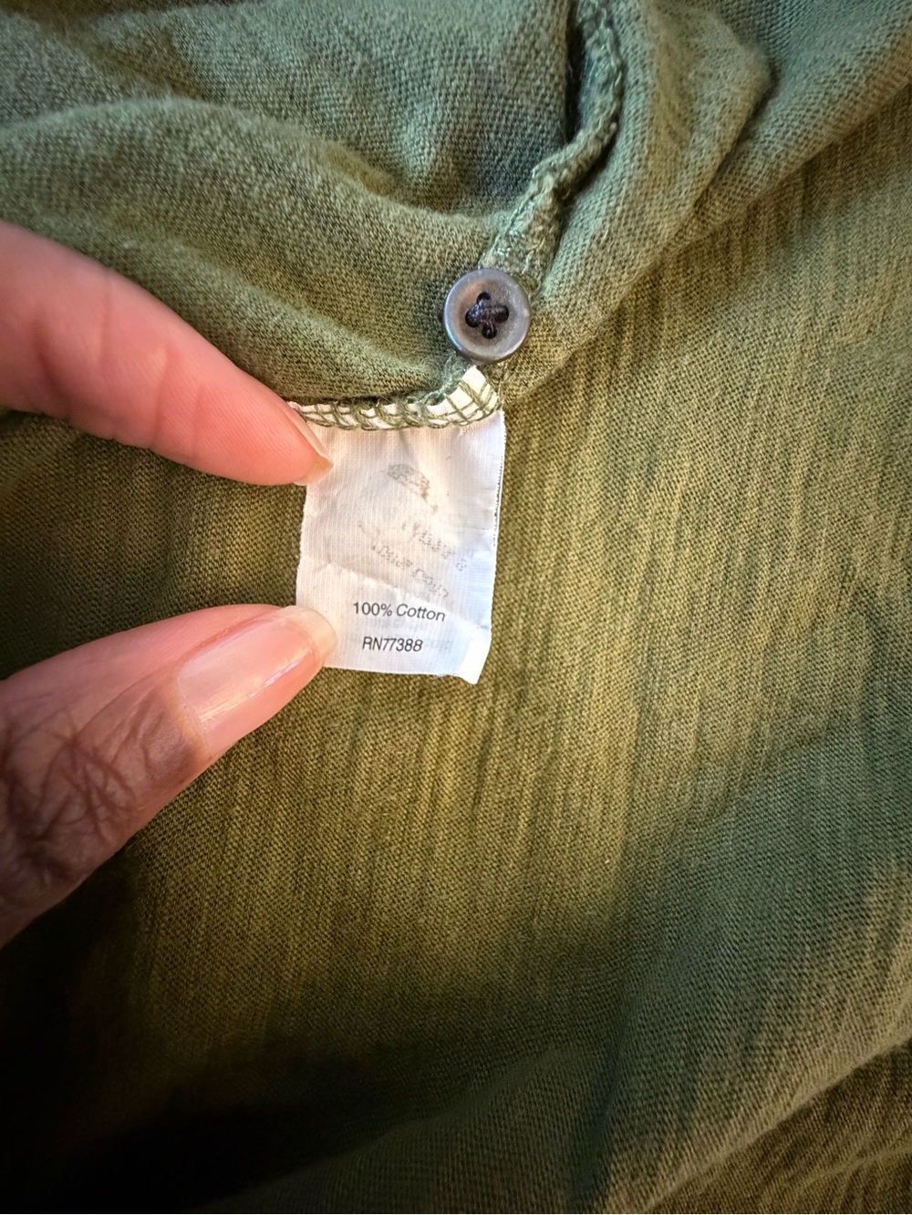 J.Crew Women's Olive Green Henley Tank Top - Picture 5 of 5